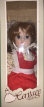 Heritage Dolls Red Dress Doll With Bonnet Original Box - £11.73 GBP