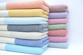 40x19&quot; |Turkish Towel|Turkish Hand Towel,Turkish Towel Bulk,Bulk Towel,Beach Bac - £13.98 GBP