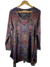 Soft Surroundings Top Size Medium Knit Baroque Romantic Thin Sweater Tunic Artsy - £43.82 GBP