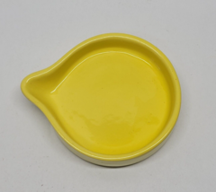 Haeger Art Pottery Vintage Yellow Ceramic Spoon Rest Trinket Dish - $12.87