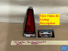 Oem 70 Cadillac Deville Lower Rear Bumper End Reflector Lens - £138.48 GBP