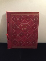 Vintage 50s rope bound scrapbook covers with some blank pages inside