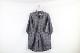 Vintage 90s Woolrich Mens Large Faded Geometric Collared Hawaiian Button Shirt - £31.61 GBP
