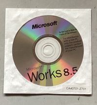 SEALED Disc Microsoft Works 8.5 PC CD ROM Fujitsu Office 2003 Trial - $5.93