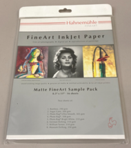 Hahnemuhle Matte FineArt Sample Pack Photo Paper 16 Sheets Rag Bamboo Et... - $551.18 MXN