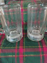 Vintage Libby Paneled Glass Beer Mugs Set of 2 12oz - £11.19 GBP