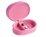 Bey Berk  Pink Leather Two Level Jewelry Case Multi Level - $64.95