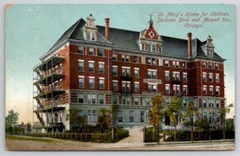 Chicago IL St. Marys Home for Children Jackson Blvd and Mozart Sts Postcard E26 - £7.36 GBP