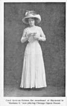 CECIL KERN AS HELENE IN MADAME X NOW PLAYING CHICAGO OPERA HOUSE POSTCARD - £6.87 GBP