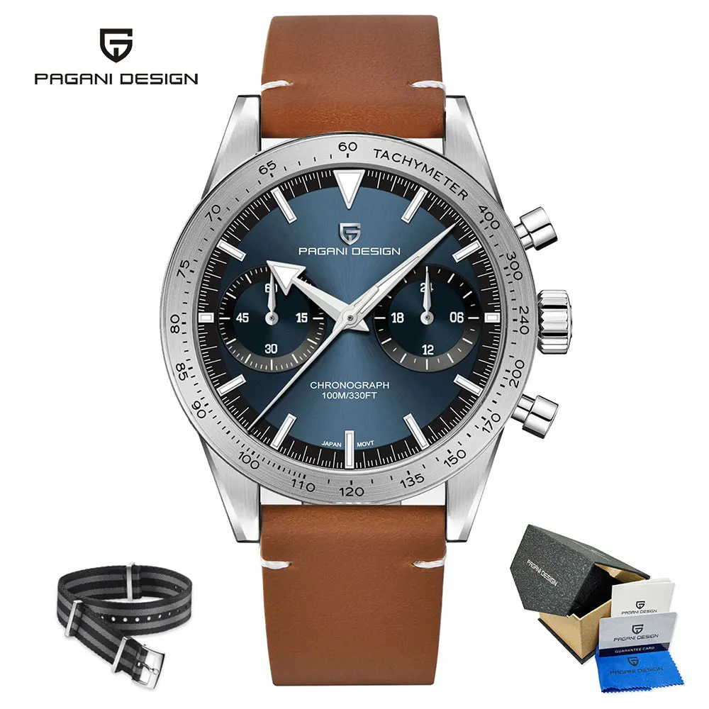 NEW Moon Top Brand Quartz Watch For Men Speed Chronograph Waterproof VK6... - £183.85 GBP