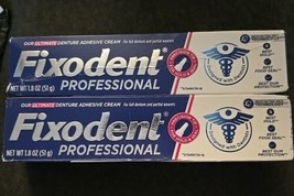 2 Pc Fixodent Professional Denture Cream 1.8oz (MO2) - £16.43 GBP