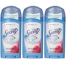 3-Pack New Secret Anti-Perspirant/Deodorant, Invisible Solid Powder Fresh 2.6 Oz - £18.09 GBP
