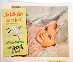 Vintage 1953 Print Advertisement Gerber’s Baby Food &amp; Pabst-ett on the Reverse - £20.77 GBP