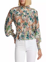 Love The Label francesca metallic floral top in Bettina White Lurex Print - £108.36 GBP