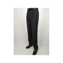Men's MANTONI Pleated Pants 100% Wool Super 140's Classic Fit  46306-3 Charcoal image 9
