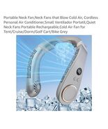 Neck Fan with Cooling Plate-5500mAh Portable Neck Fans that Blow Cold Ai... - $55.44 CAD