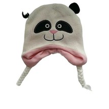 Girls white Panda warm cap with ears - £5.79 GBP