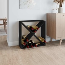 Wine Cabinet Black 62x25x62 cm Solid Wood Pine - £37.68 GBP