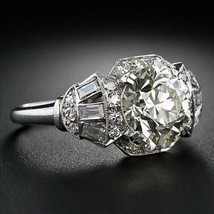 3.50Ct Round Simulated Diamond Vintage Art Deco Engagement Ring Sterling... - $96.29