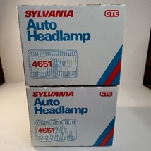 New Old Stock Sylvania 4651 High Hi Beam Rectangular Headlamp 12V 2 Pron... - $19.77