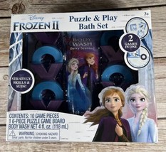 Disney Frozen II Bath Tub Toy Tic Tac Toe Kids Game &amp; Body Wash  Berry Scented  - £7.10 GBP