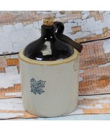 Western Stoneware Crock Jug Whiskey Original Cork w/Leather Strap Wooden... - $2,056.04 MXN