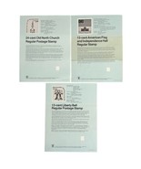 Vtg 1975 US Post Office Stamp Poster Old North Church Liberty Bell Indep... - $11.40