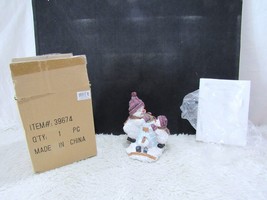 Ceramic/Polyresin Snowmen Season&#39;s Greetings Igloo Figurine, Holiday Decor - £8.66 GBP