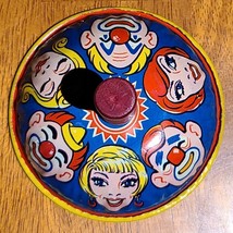 Vintage Kirchhof Life of the Party Girls Clown Tin Litho Metal Noisemaker Bell - £10.14 GBP