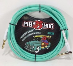 Pig Hog - PCH10SGR - 1/4&quot; Straight to 1/4&quot; Right-Angle Seafoam Cable - 10 ft. - £19.57 GBP