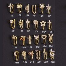 Fake Piercing Clip Nose Ring Cuff Body Jewelry for Women New Trend 1PCS Ear Cuff - £9.21 GBP