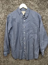 Duluth Trading Co Wrinklefighter Shirt Adult LT Large Tall Plaid Relaxed... - £25.51 GBP