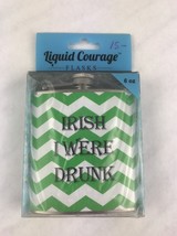 Liquid Courage &quot; IRISH I WERE DRUNK &quot;Stainless Steel FlaskDrinking Accessory - £7.96 GBP