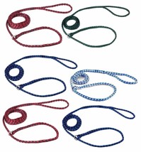 MPP Braided Poly Dog Control Slip Leads Assorted Color Vet Rescue Kennel Bulk Pa - £11.13 GBP+