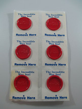 Coca-Cola The Incredible Seal Red Wax Seal New Old Stock Rare Page of 6 Seals - £7.91 GBP