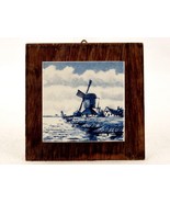 Miniature Blue Delft Hanging Wall Tile, 2&quot; Porcelain on 3&quot; Board, 2&quot; #DL... - $19.94 CAD