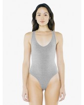 Women&#39;s Bodysuit Cotton Spandex Halter Thong by American Apparel Heather... - $6.99