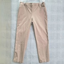 Chicos Womens Casual Straight Leg Pants Size 1 (U.S. 8) Mocha Brown - $16.49