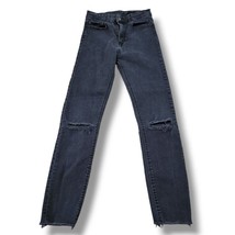 Zara Jeans Size 4 W25&quot;L26&quot; Zara Woman Skinny Jeans Stretch Ankle Crop Jeans Torn - £22.85 GBP