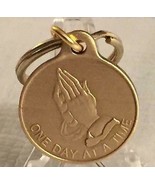Serenity Prayer Praying Hands One Day At A Time AA Keychain Key Chain  O... - $5.49