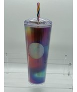 Starbucks Rainbow Kaleidoscope Dome 24oz Cold Cup Tumbler Summer 2021 Venti - $12.19