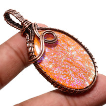 Australian Triplet Opal Gemstone Copper Wire Wrap Pendant Jewelry 2.30&quot; SA 1094 - £3.98 GBP