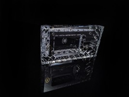 Diamond Crown Crystal  Ashtray  Measures 8" L x 4.5" W x 2" H image 10