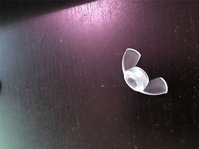50 x Transparent Clear M6 Butterfly Nuts, Acrylic Plastic Wingnuts - $19.04