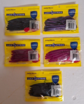 Lot of 5 Packs Luck-E-Strike 6” Curltail Worm Fishing Lures 5 Different Colors - £12.26 GBP