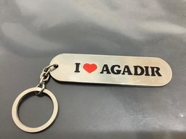 Vintage Souvenir Keyring I Love Agadir Keychain Morocco Ancien Porte-Clés Maroc - £6.50 GBP