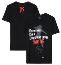 Roman Reigns Autographed WWE G.O.D. Mode Black T-Shirt Fanatics - $4,065.20 MXN
