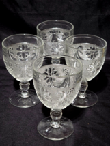 Vintage INDIANA GLASS 5.5” TIARA Water Goblets SANDWICH CLEAR 9 Ounce - ... - £21.41 GBP