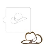 Cowboy Hat Detailed Stencil And Cookie Cutter Set USA Made LSC894 - $8.12 CAD