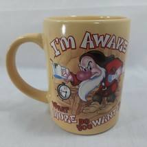 Disney Jerry Leigh Grumpy Dwarf Coffee Mug 15 Oz I&#39;m Awake What More Do You Want - $16.47